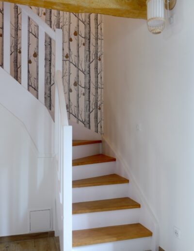 Vue générale vers l'escalier depuis la cuisine © francois louchet, par CREA DECO, Décoratrice UFDI à Honfleur, Deauville, Caen - 14
