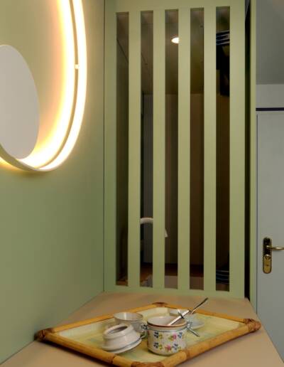 Rénovation, agencement et décoration d'un salon/bibliothèque modulable à Genneville - zoom sur le claustra sur-mesure, par CREA DECO, Décoratrice UFDI à Honfleur, Deauville, Caen - 14