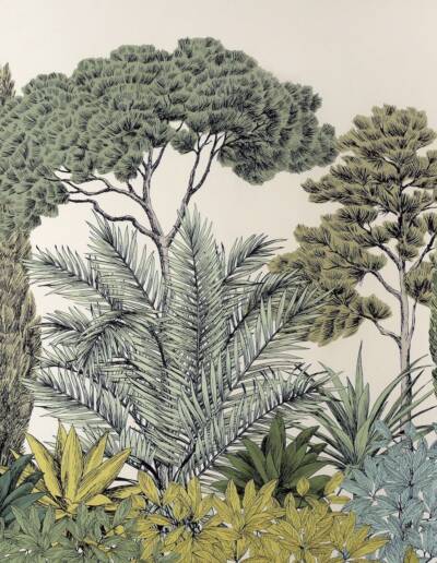 Rénovation, agencement et décoration d'un salon/bibliothèque modulable à Genneville - zoom sur le papier-peint panoramique, par CREA DECO, Décoratrice UFDI à Honfleur, Deauville, Caen - 14